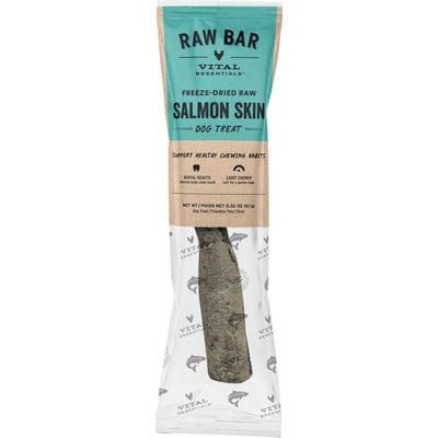 Vital Essentials Vital Essentials Raw Bar Salmon Skin Single Ingredient Freeze-Dried Dog Treat & Natural Chew, 1 count