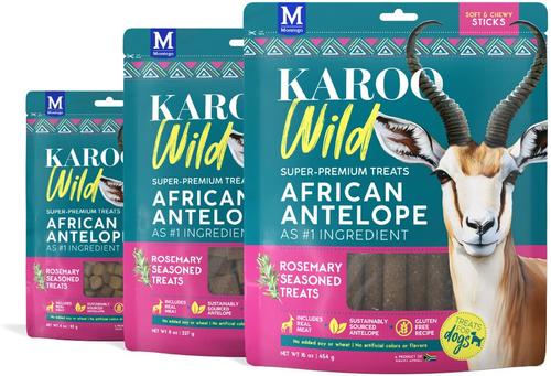 Show full view: Karoo Wild Rosemary Seasoned Training Bits Soft & Chewy Dog Treats, 4-oz bag slide 6 of 10