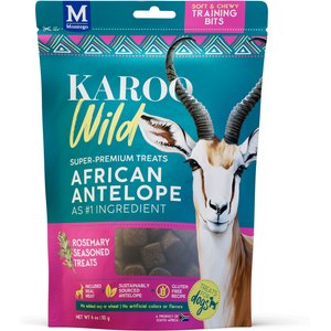 Karoo Wild Rosemary Seasoned Training Bits Soft & Chewy Dog Treats, 4-oz bag