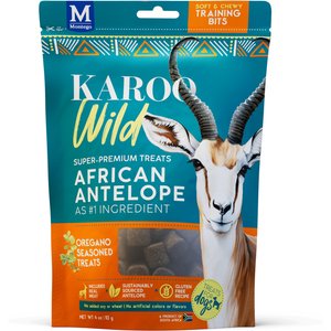 Karoo Wild Oregano Seasoned Training Bits Soft & Chewy Dog Treats, 4-oz bag