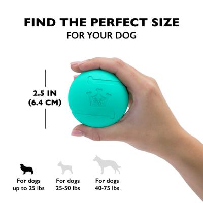 Show full view: Chew King by Mammoth Fetch Ball Tough Dog Chew Toy, Blue slide 6 of 9