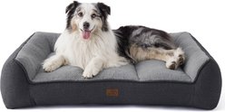 Bedsure Sherpa Sofa Dog Bed with Washable Removable Cover, Grey, X-Large