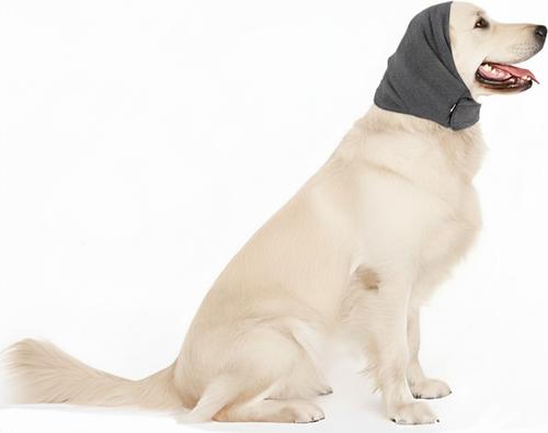 Show full view: Labra Calming Noise Protection Dog Ear Headband, Gray, Small slide 5 of 7