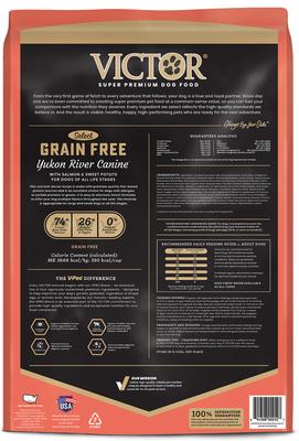 Show full view: VICTOR Grain-Free Yukon River Canine with Salmon High Protein Dry Dog Food, 15-lb bag slide 4 of 12