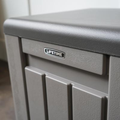 Show full view: Lifetime Outdoor Storage Cube, Storm Dust, 25-gal capacity slide 7 of 10