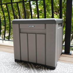 Lifetime Outdoor Storage Cube, Storm Dust, 25-gal capacity