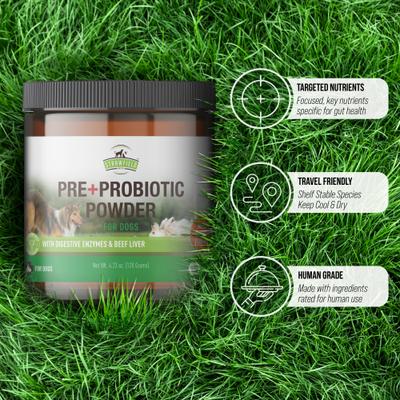 Show full view: Strawfield Pets Pre + Probiotic Powder Dog Supplement, 4.2-oz jar slide 7 of 11