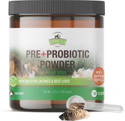 Strawfield Pets Pre + Probiotic Powder Dog Supplement, 4.2-oz jar