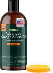 Wuffes Advanced Omega 3 Fish Oil for Healthy Skin & Coat Supplement for Dogs, 8-fl oz bottle