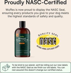 Wuffes Advanced Omega 3 Fish Oil for Healthy Skin & Coat Supplement for Dogs, 8-fl oz bottle slide 2 of 8