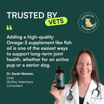 Show full view: Wuffes Advanced Omega 3 Fish Oil for Healthy Skin & Coat Supplement for Dogs, 8-fl oz bottle slide 4 of 10