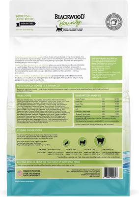 Show full view: Blackwood Bounty Grain-Free Whitefish & Lentil Recipe Dry Cat Food, 10-lb bag slide 7 of 11