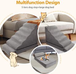 MALOROY 6-Step Dog Stairs for High Beds, Grey, 28-in slide 2 of 7