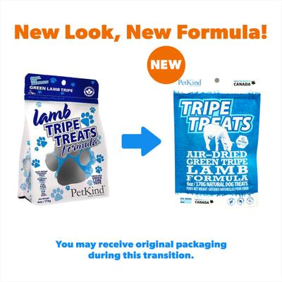 Show full view: PetKind Green Lamb Tripe Formula Grain-Free Dog & Cat Treats, 6-oz, bag slide 3 of 8