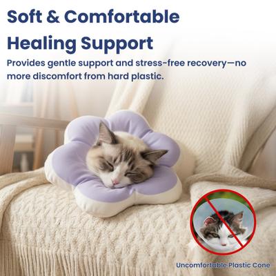 Show full view: PawsPik Plush Flower Dog & Cat Recovery Collar, Purple, Medium slide 3 of 11