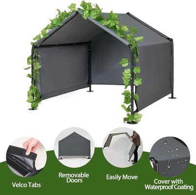 Show full view: MALOROY Outdoor Dog Canopy Shelter, Grey, 47 x 47 x 38-in slide 7 of 8