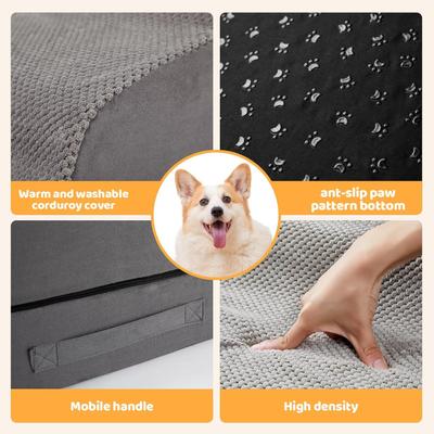 Show full view: MALOROY 6-Step Dog Stairs for High Beds, Grey, 28-in slide 8 of 8