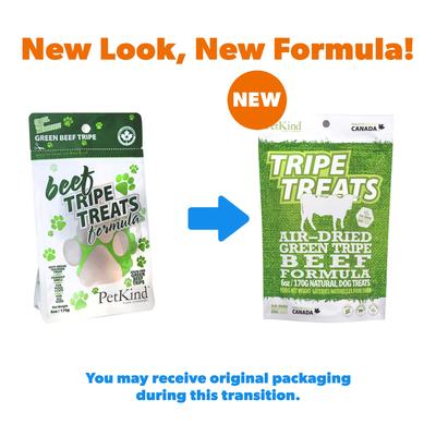 Show full view: PetKind Green Beef Tripe Formula Grain-Free Dog & Cat Treats, 6-oz bag slide 3 of 9