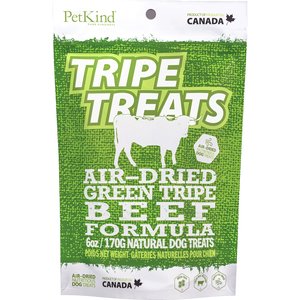 PetKind Green Beef Tripe Formula Grain-Free Dog & Cat Treats, 6-oz bag