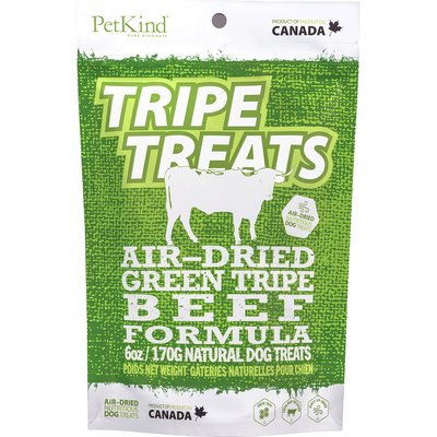 PetKind PetKind Green Beef Tripe Formula Grain-Free Dog & Cat Treats, 6-oz bag