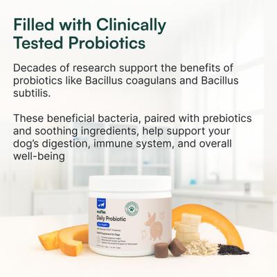 Show full view: Wuffes Digestive Probiotics with Digestive Enzymes Flavored Soft Chew for Itchy Skin & Gut Supplement for Dogs, 60 count slide 5 of 8