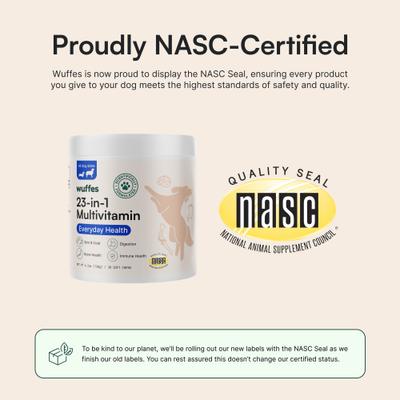 Show full view: Wuffes 23-in-1 Multivitamin for Dogs, 30 Count slide 3 of 11