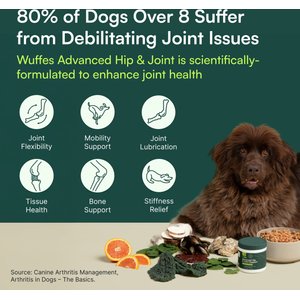 Wuffes Advanced Hip & Joint Supplement with Glucosamine & Chondroitin for Large Dogs, 30 count