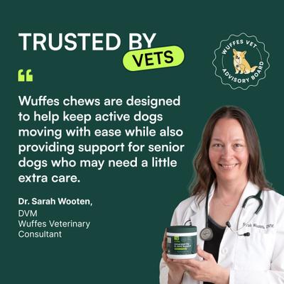 Wuffes Advanced Hip & Joint Supplement with Glucosamine & Chondroitin for Large Dogs, 60 Count