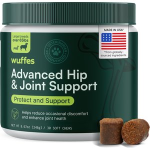 Wuffes Advanced Hip & Joint Supplement with Glucosamine & Chondroitin for Large Dogs, 30 count