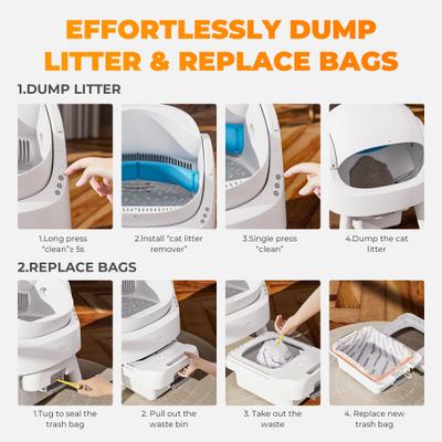 Show full view: PetPivot AS11 Open-Top Self Cleaning with Safety Protection Automatic Cat Litter Box, White slide 7 of 10