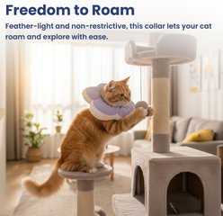 PawsPik Plush Flower Dog & Cat Recovery Collar, Purple, Small slide 2 of 9