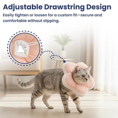 Show full view: PawsPik Plush Flower Dog & Cat Recovery Collar, Peach, Large slide 4 of 11