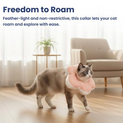 Show full view: PawsPik Plush Flower Dog & Cat Recovery Collar, Peach, Large slide 10 of 11