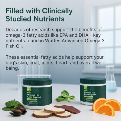 Wuffes Advanced Hip & Joint Supplement with Glucosamine & Chondroitin for Small & Medium Dogs