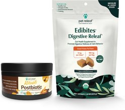 Pet Releaf Favorites - Edibites Digestive SupportSweet Potato Full Spectrum Hemp Medium & Large Dog Supplement, Chew & Powder Bundle
