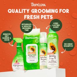 TropiClean Deodorizing Perfume & Odor Eliminating Papaya Scent Dog & Cat Spray, 4-fl oz bottle slide 2 of 9