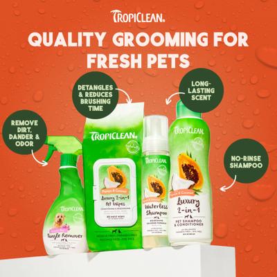 Show full view: TropiClean Deodorizing Perfume & Odor Eliminating Papaya Scent Dog & Cat Spray, 4-fl oz bottle slide 8 of 13