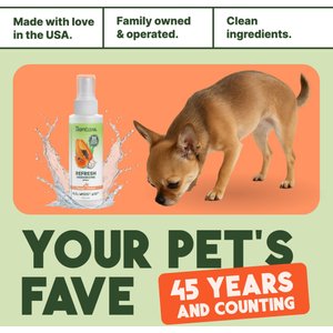 TropiClean Deodorizing Perfume & Odor Eliminating Papaya Scent Dog & Cat Spray, 4-fl oz bottle