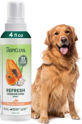 TropiClean Deodorizing Perfume & Odor Eliminating Papaya Scent Dog & Cat Spray, 4-fl oz bottle