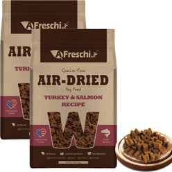 AFreschi Air-Dried Turkey & Salmon Recipe Grain-Free Dog Food, 2.2-lb bag, bundle of 2