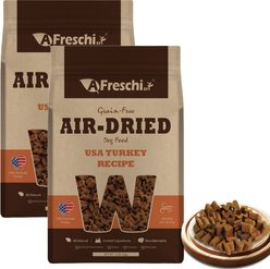 AFreschi Air-Dried Turkey Recipe Grain-Free Dog Food, 2.2-lb bag, bundle of 2ags)