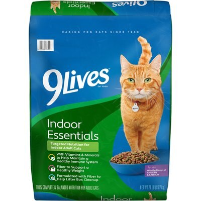 9 Lives 9 Lives Indoor Essentials Adult Chicken & Salmon Dry Cat Food, 20-lb bag