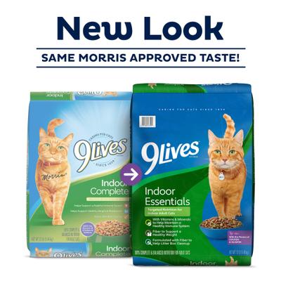 Show full view: 9 Lives Indoor Essentials Adult Chicken & Salmon Dry Cat Food, 20-lb bag slide 3 of 11