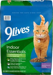 9 Lives Indoor Essentials Adult Chicken & Salmon Dry Cat Food, 12-lb bag