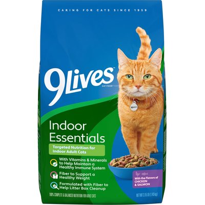 9 Lives 9 Lives Indoor Essentials Adult Chicken & Salmon Dry Cat Food, 3.15-lb bag