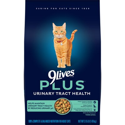 9 Lives 9 Lives PLUS Urinary Tract Health Dry Cat Food, 3.15-lb bag