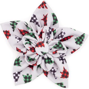 The Worthy Dog Christmas Woodlands Flower Dog Collar Accessory, Small