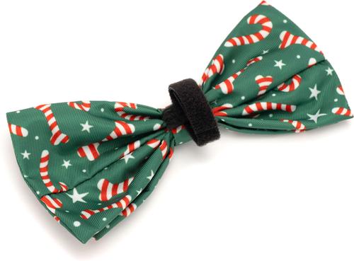 Show full view: The Worthy Dog Christmas Candy Cane Dog Bow Tie, Small slide 4 of 4