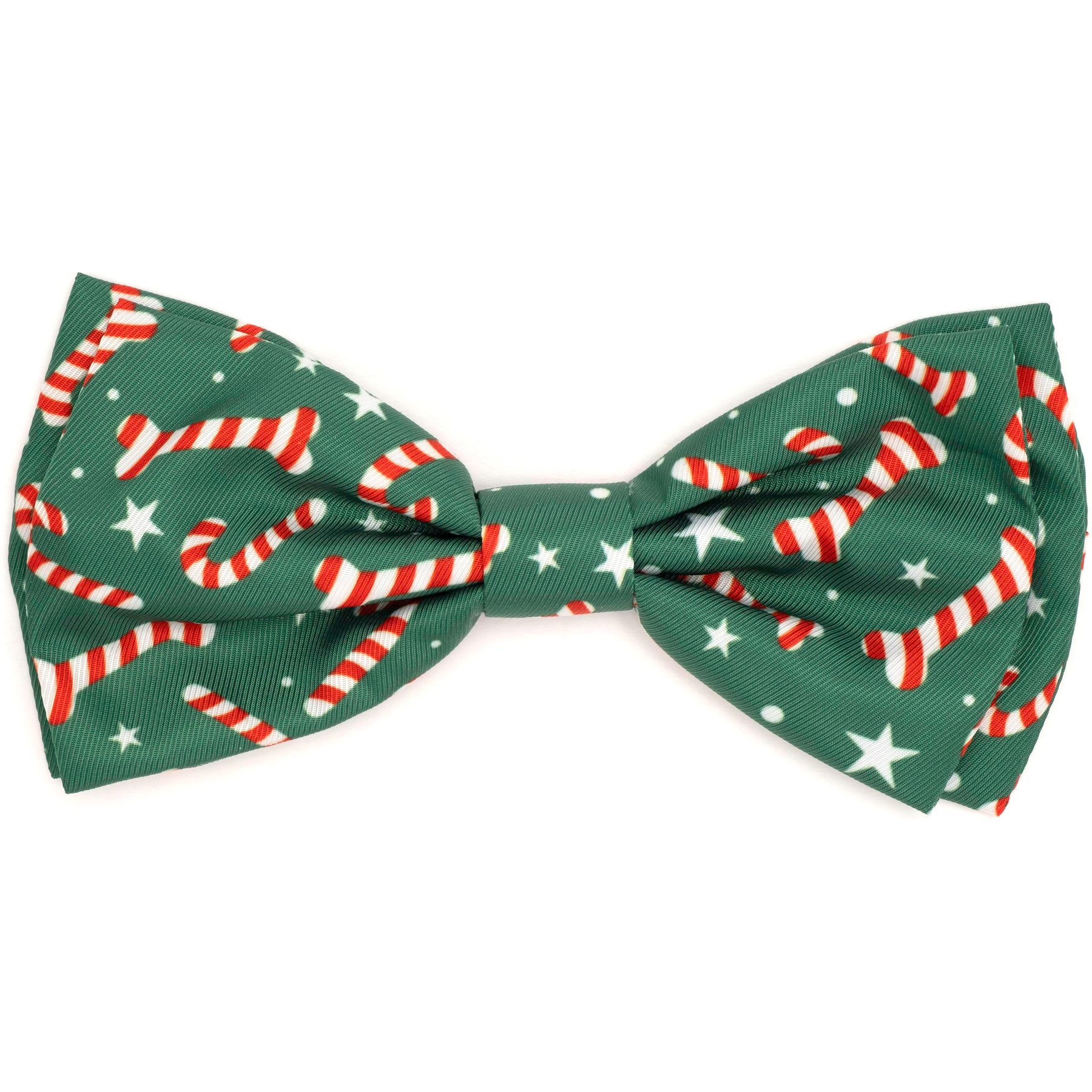 The Worthy Dog Christmas Candy Cane Dog Bow Tie, Large
