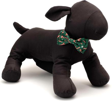 Show full view: The Worthy Dog Christmas Candy Cane Dog Bow Tie, Small slide 3 of 4
